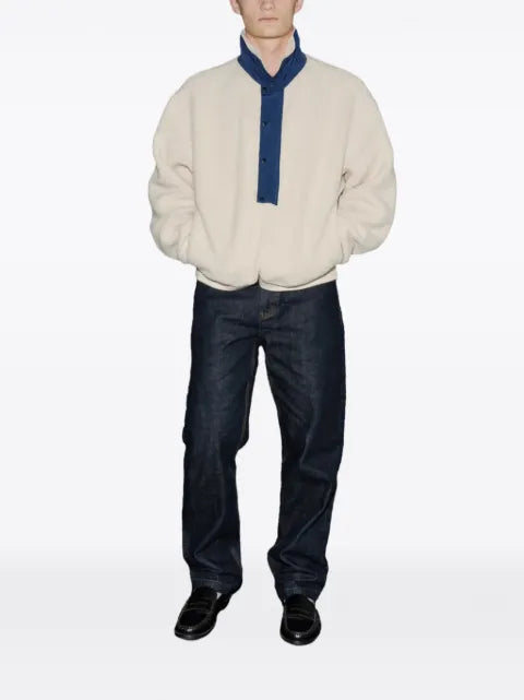 ENTIRE STUDIOS fleece-texture quarter-zip sweater