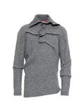 Diesel button-neck sweater in wrinkled boiled knit